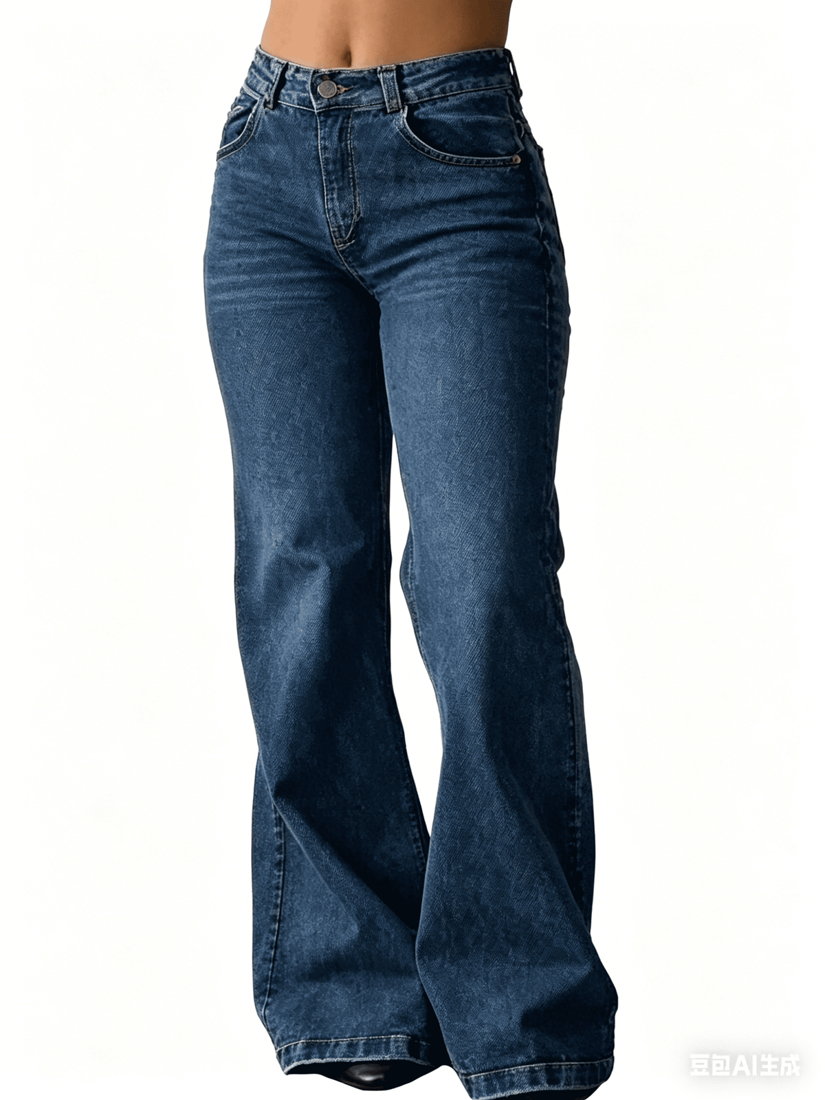 EMMIOL Women's High Waist Slim Fit Flare Jeans Y2K 90s Bell Bottoms Vintage Washed Denim for Casual,Streetwear