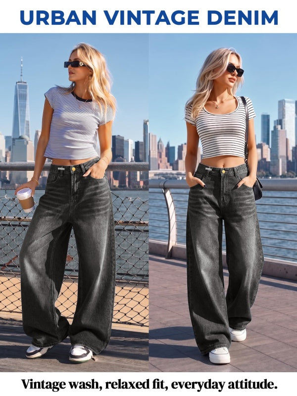 Dark Wash Vintage Baggy Jeans