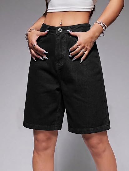 Women High Waisted Denim Jeans Shorts