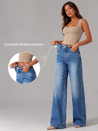 Women Wide Leg Denim Pants