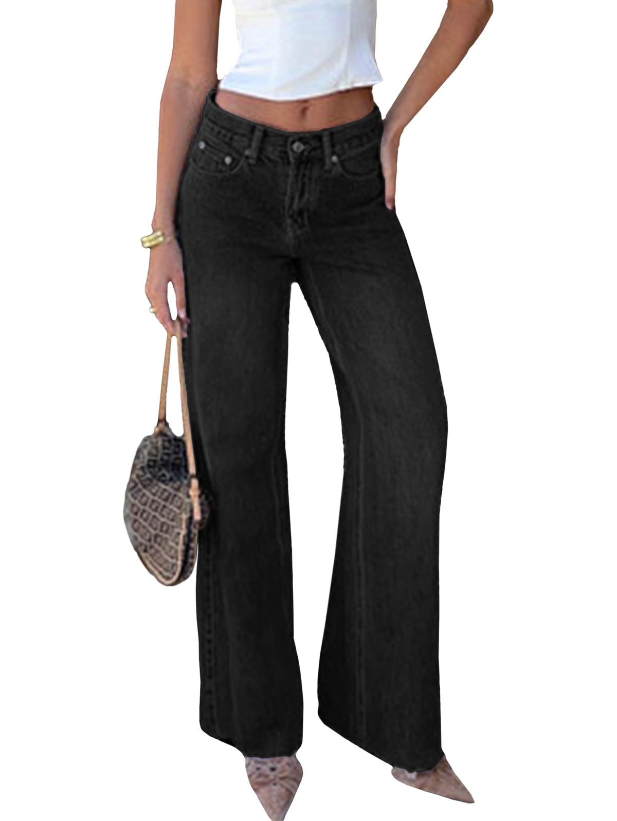 EMMIOL Women's High Waisted Wide Leg Jeans 2026 Casual Loose Fit Denim Pants Trendy