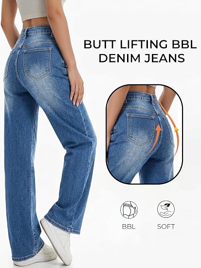 Women Wide Leg Denim Pants