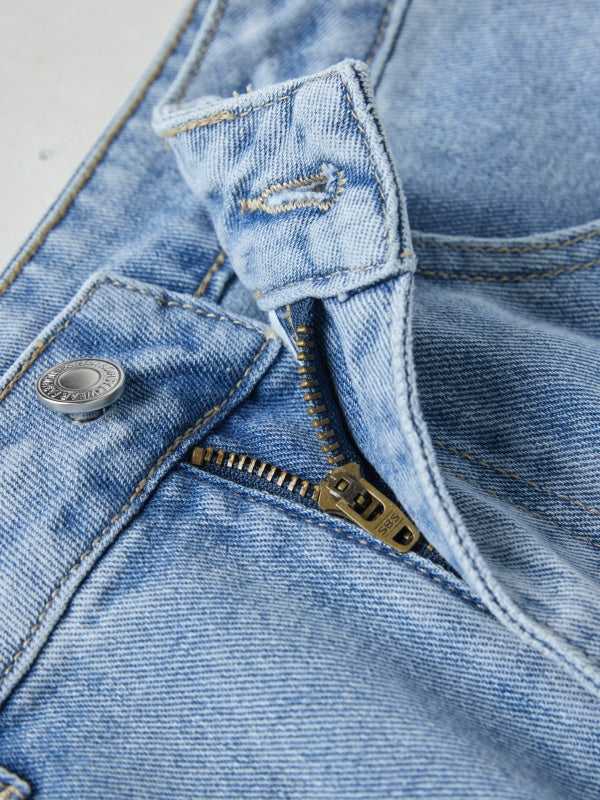 Mid Rise Summer Denim Mini Skirt with Undershorts