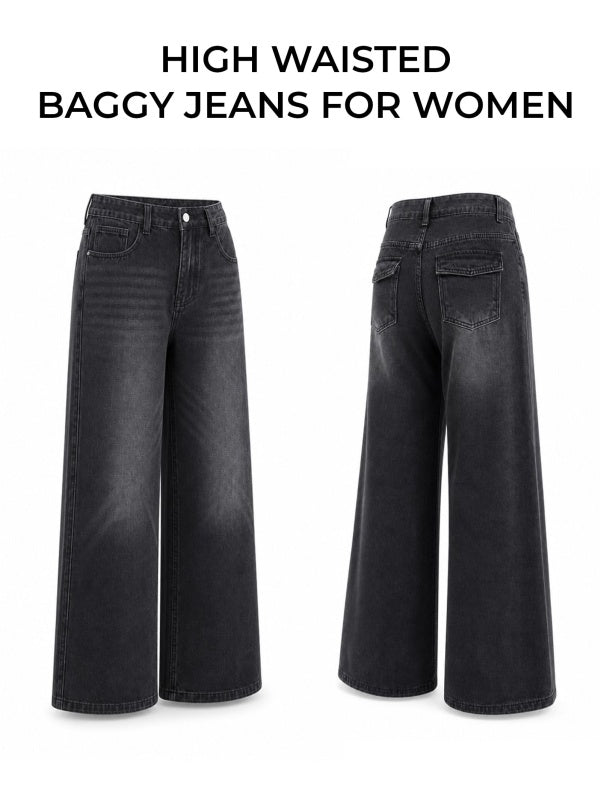 Mid Rise Wide Leg Jeans