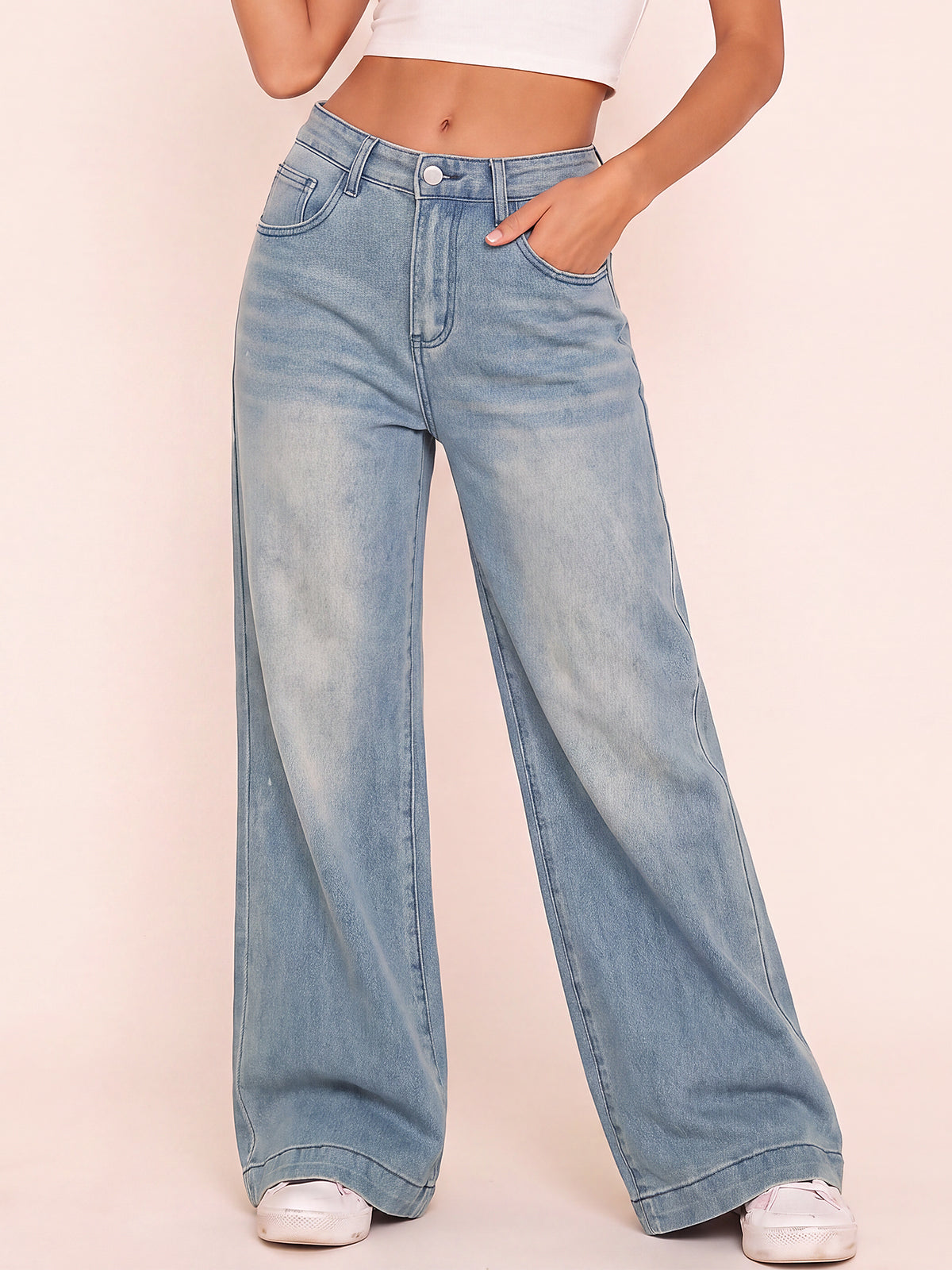 Comfort-Flex Wide Leg Jeans