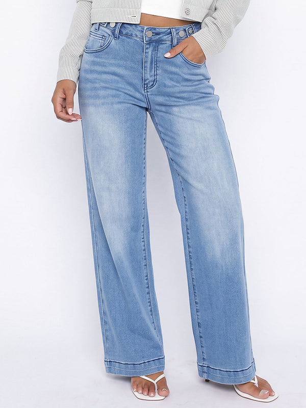 High Waist Baggy Wide Leg Denim Pants