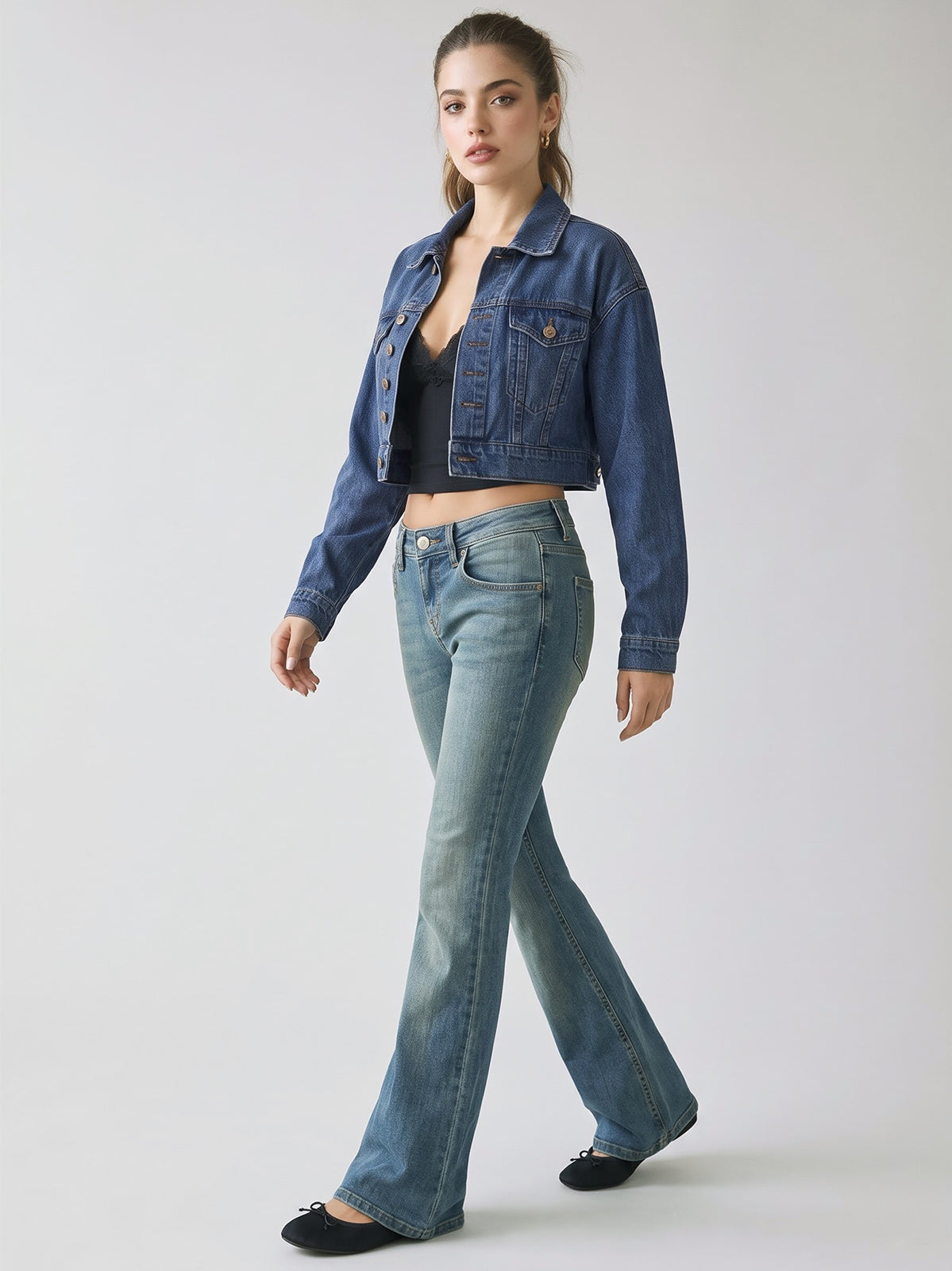 Women's Cropped Denim Jacket