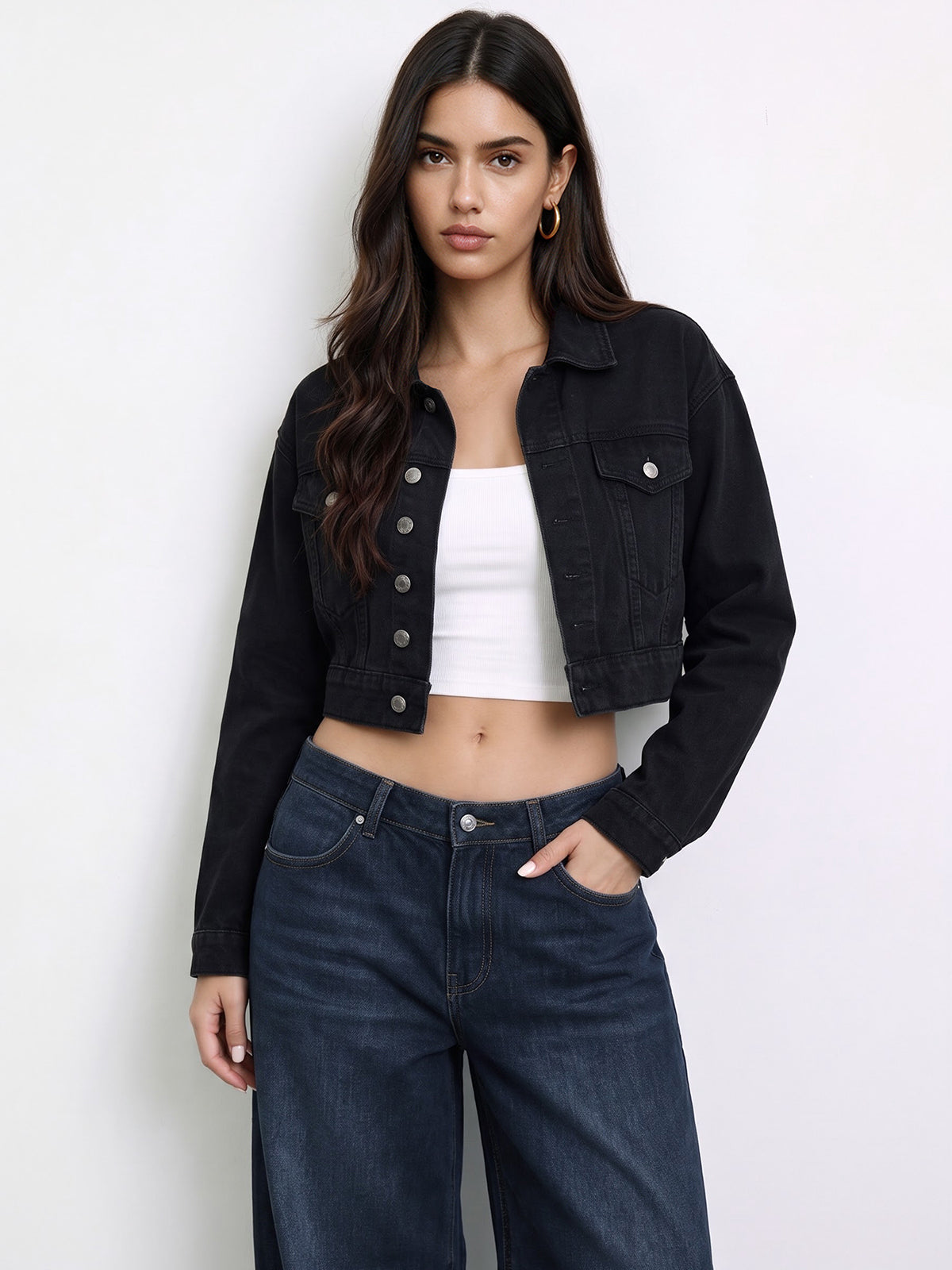 Women's Cropped Denim Jacket