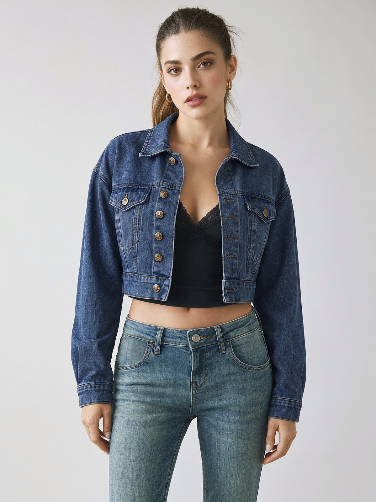 Women's Cropped Denim Jacket
