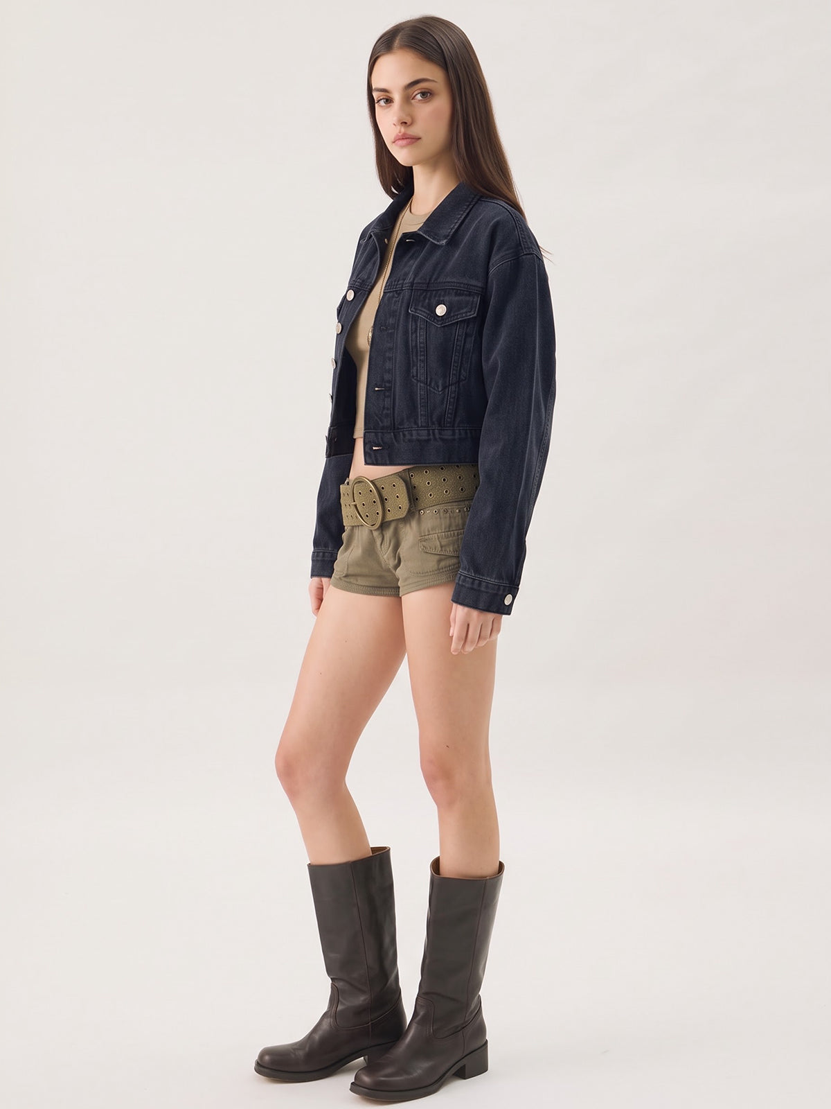 Women's Cropped Denim Jacket