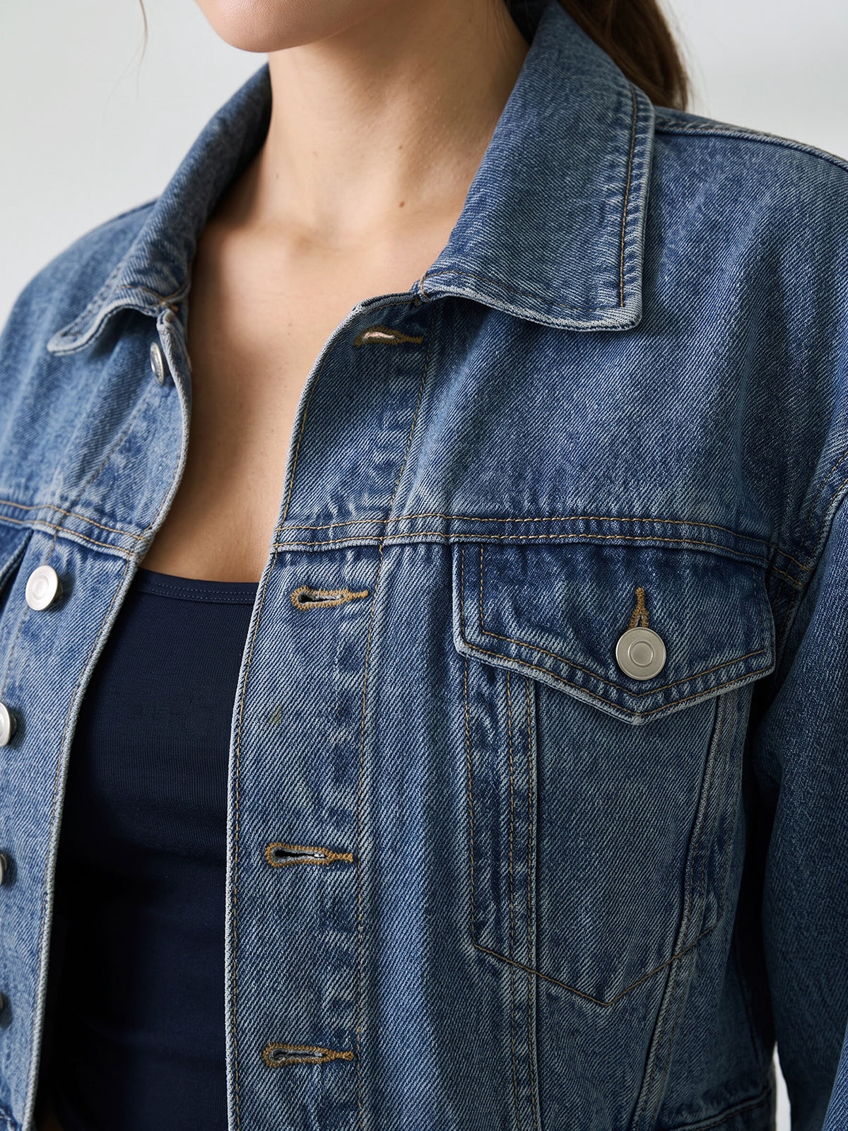 Women's Cropped Denim Jacket