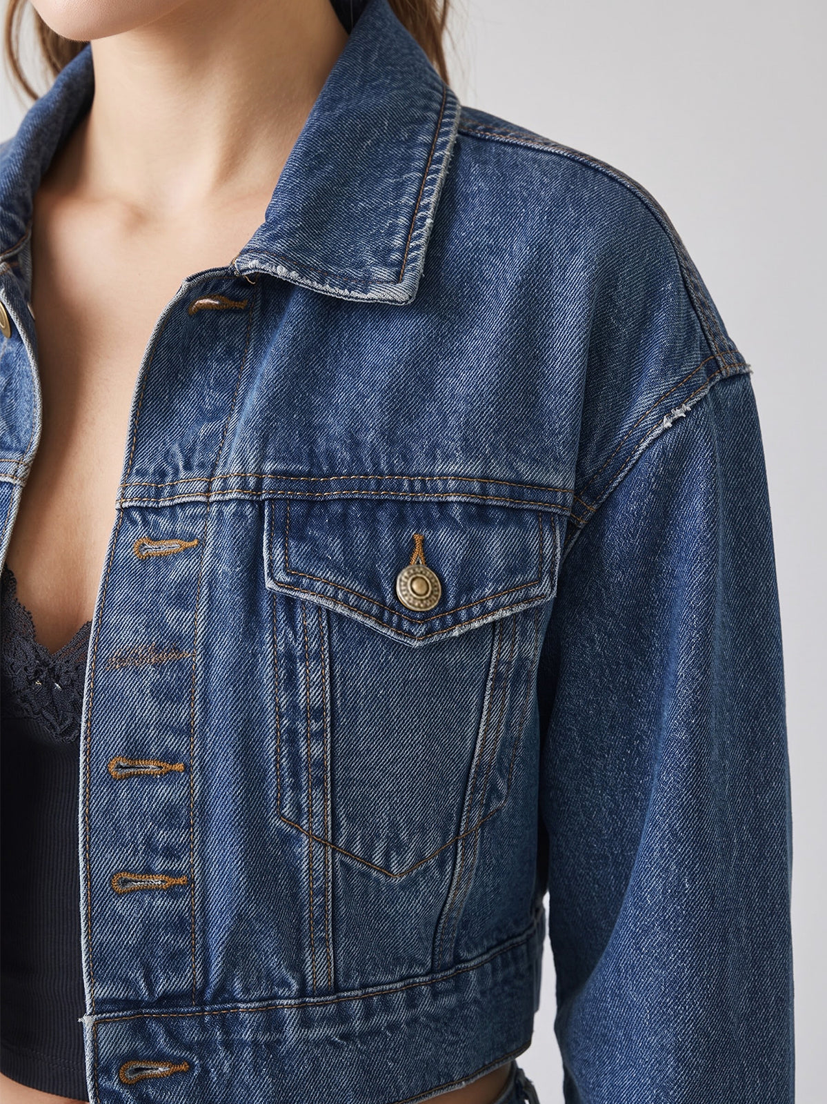 Women's Cropped Denim Jacket