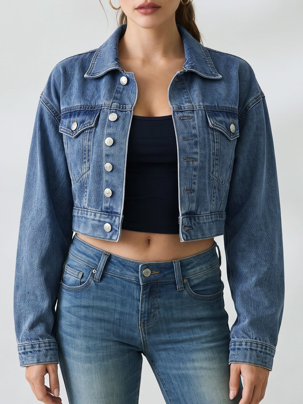 Women's Cropped Denim Jacket