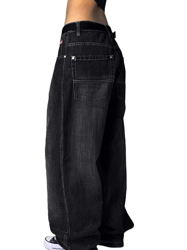 Retro Low-Rise Washed Boyfriend Jeans