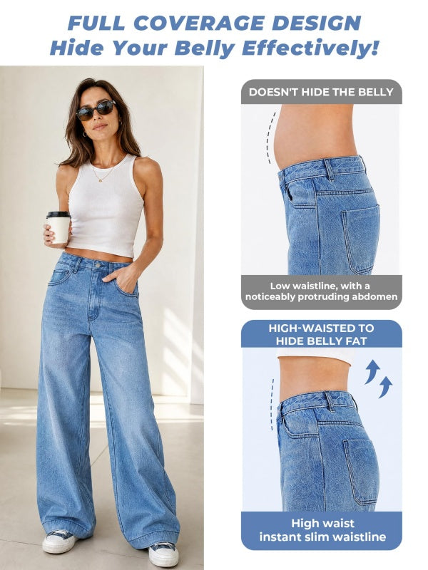 Comfort-Flex Wide Leg Jeans