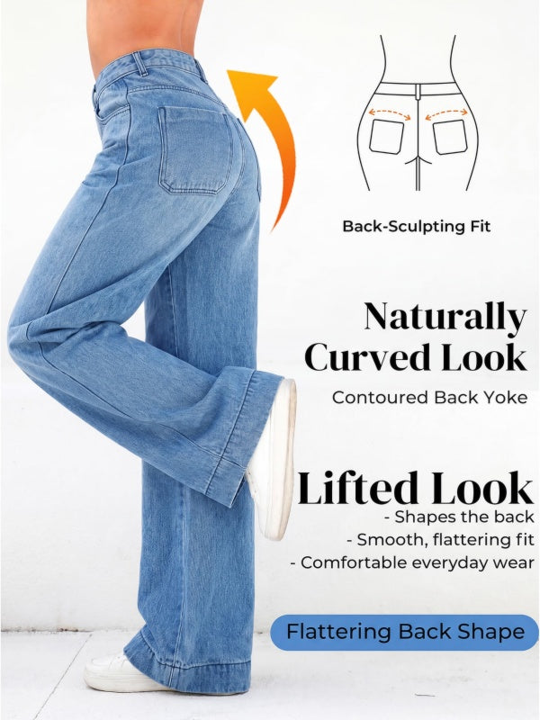 Comfort-Flex Wide Leg Jeans