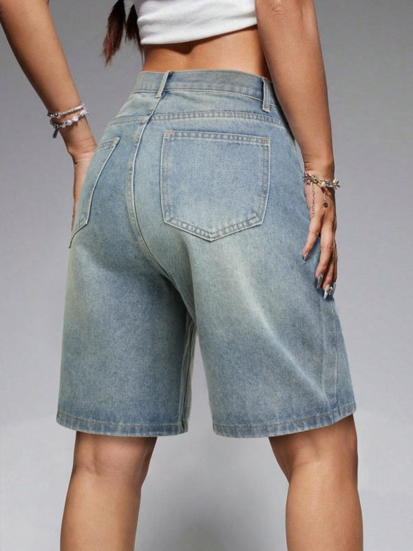 Women's High Waisted Denim Shorts