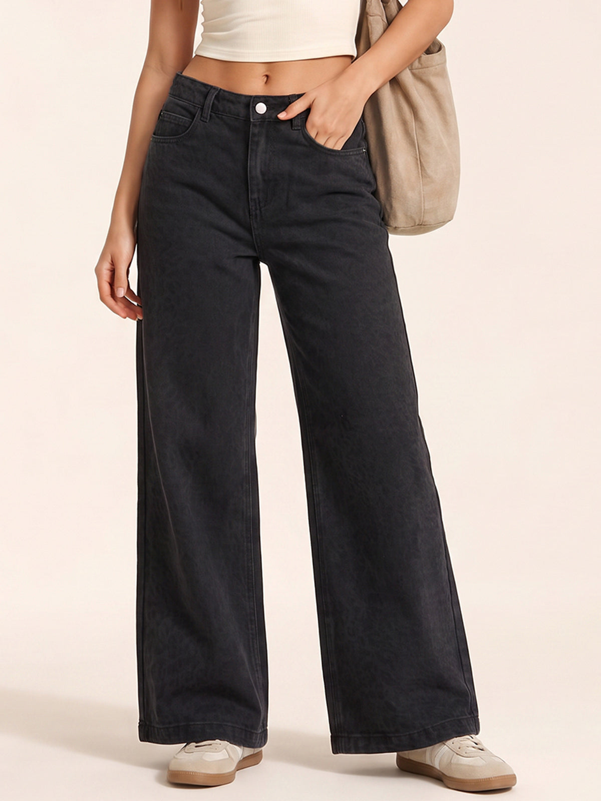 Women Wide Leg Denim Pants