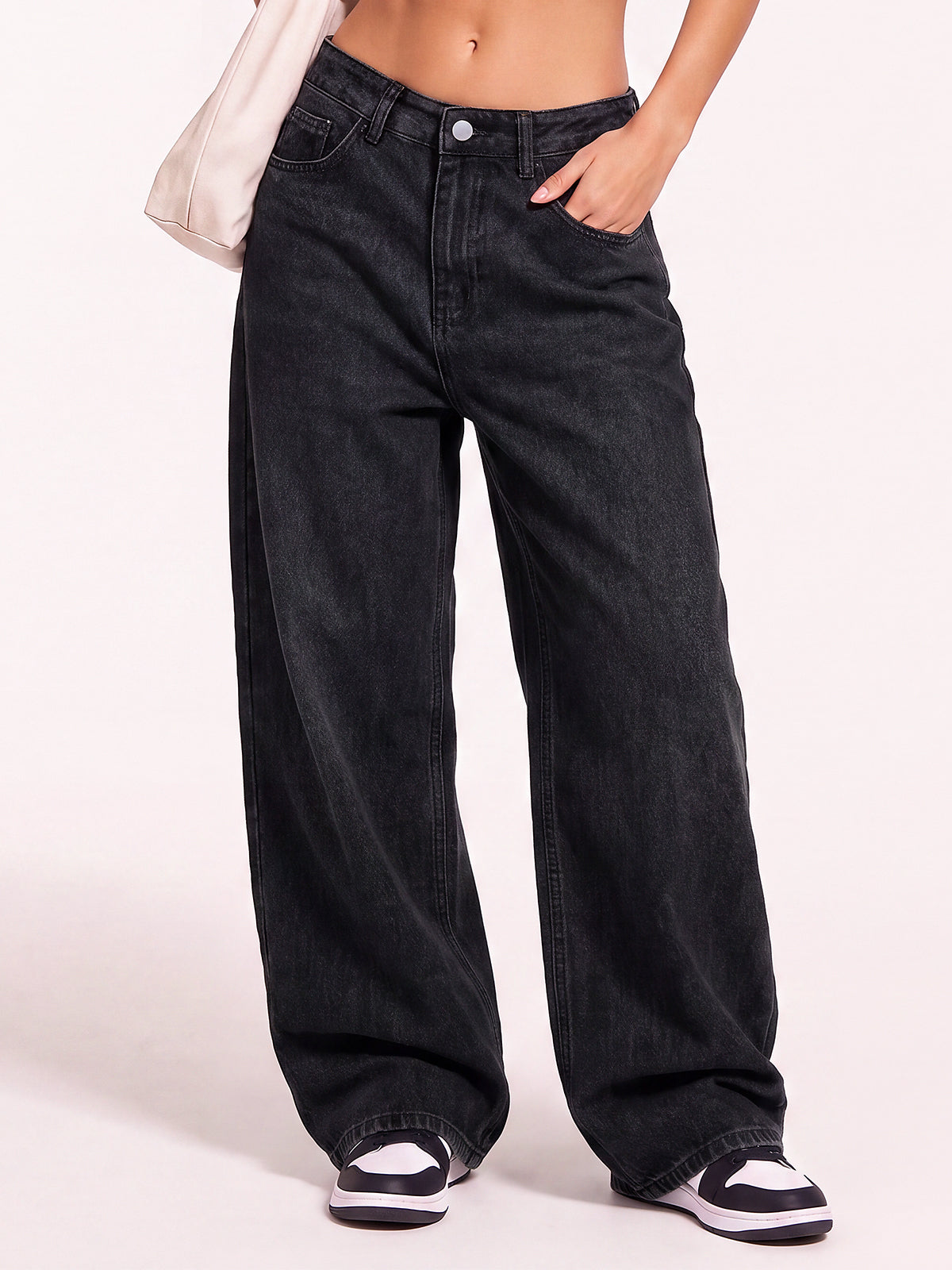 High Waist Streetwear Wide Leg Denim Pants