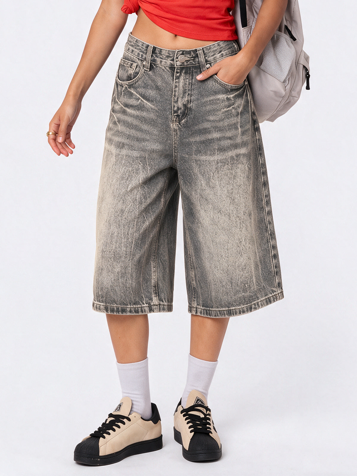 Women's Baggy Y2K Bermuda Jean Shorts