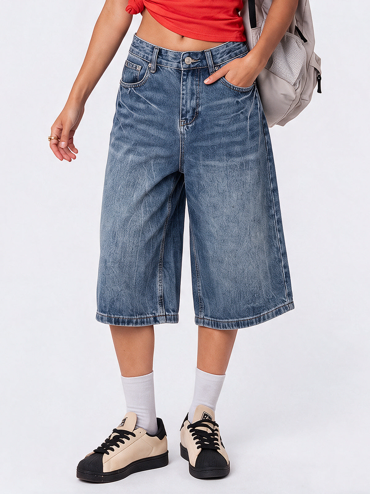 Women's Baggy Y2K Bermuda Jean Shorts