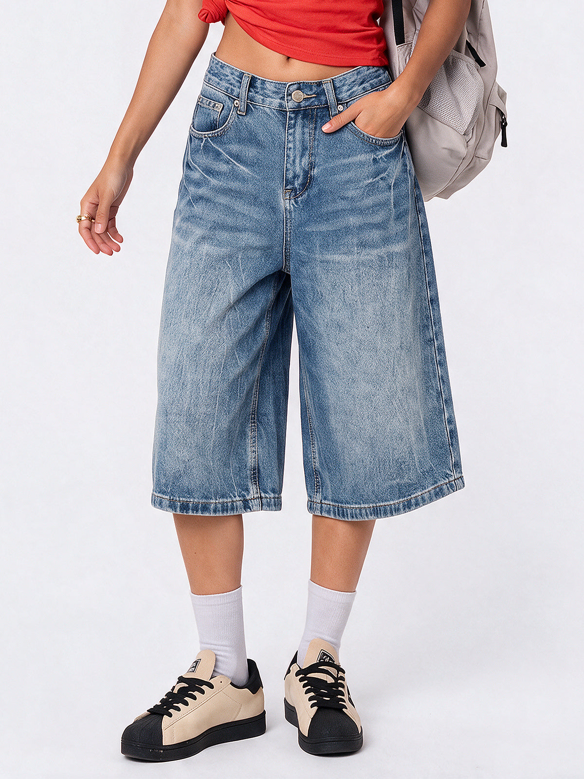 Women's Baggy Y2K Bermuda Jean Shorts