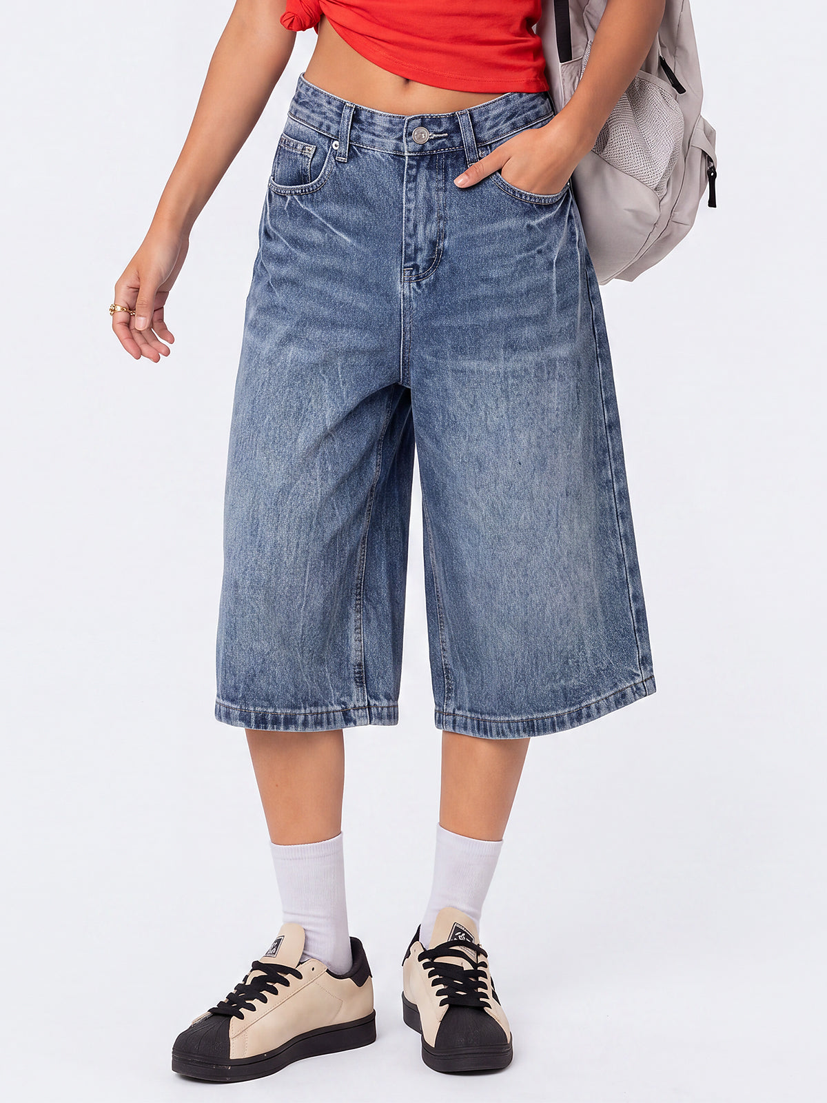 Women's Baggy Y2K Bermuda Jean Shorts