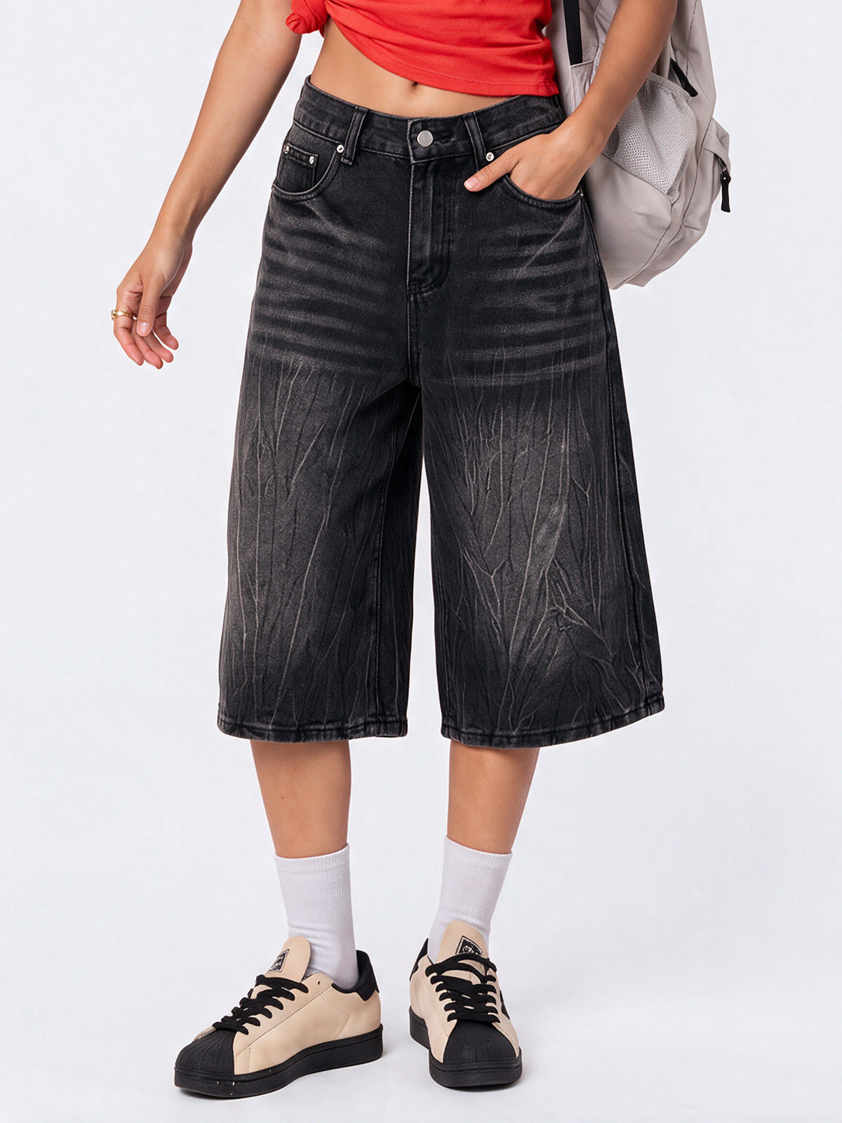 Women's Baggy Y2K Bermuda Jean Shorts