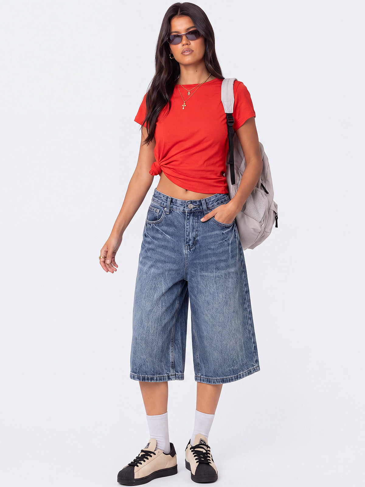 Women's Baggy Y2K Bermuda Jean Shorts