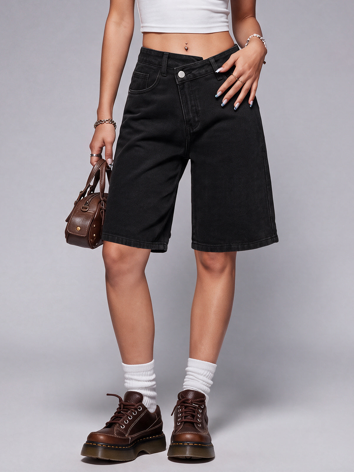 Women Jorts Baggy Jeans Shorts High Waisted Denim