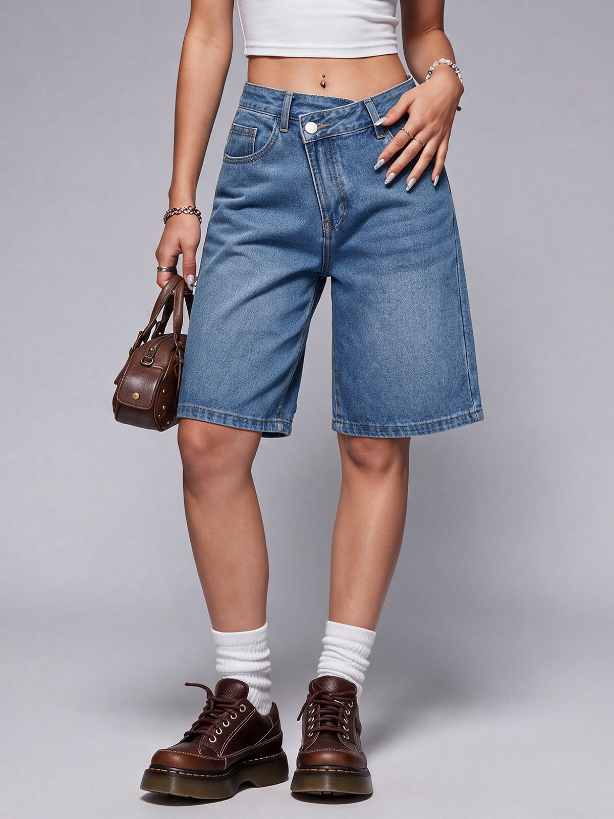 Women Jorts Baggy Jeans Shorts High Waisted Denim