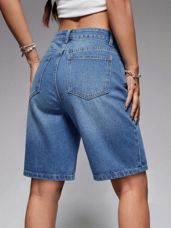 Women's High Waisted Denim Shorts