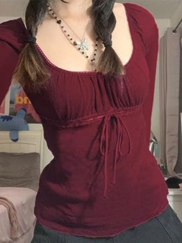 Mesh Stretchy Babydoll Long Sleeve