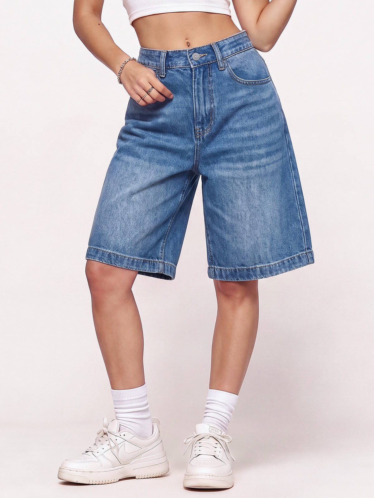 Women High Waisted Denim Jeans Shorts