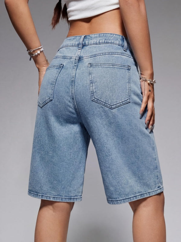 Women High Waisted Denim Shorts