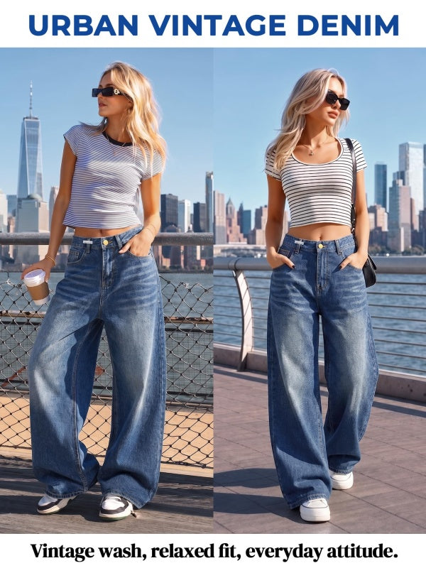 Dark Wash Vintage Baggy Jeans