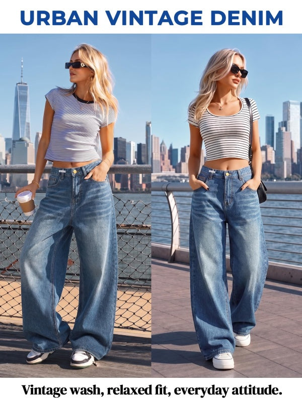 Dark Wash Vintage Baggy Jeans