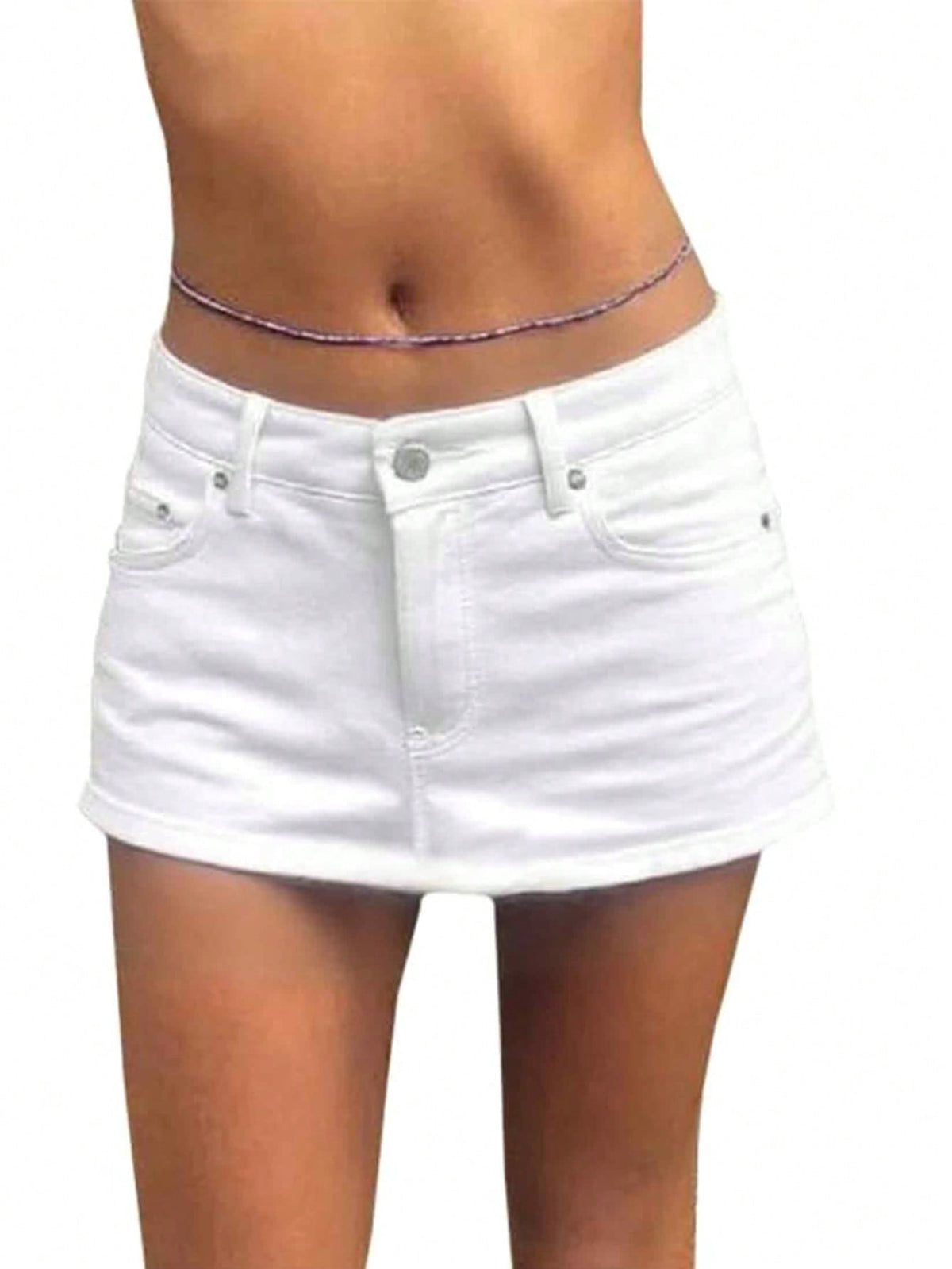 EMMIOL Women's Denim Mini Skirt Low Waist Jean Skirts for Women,Vintage Y2K Style Summer Denim Skirts