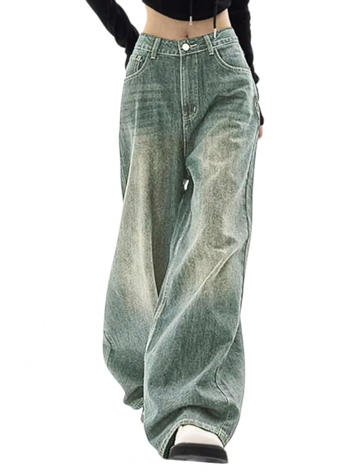 EMMIOL Women's Baggy Jeans High Waist Barrel Jeans Y2K Vintage Wide Leg Fit Jeans 90s Boyfriend Streetwear Denim Pants