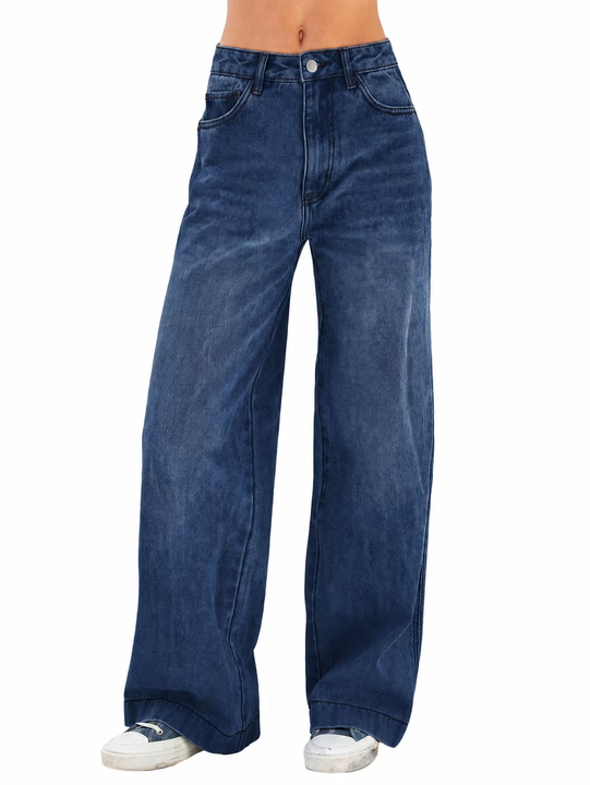 EMMIOL Women's Vintage Y2K Wide Leg Jeans 90s Baggy Boyfriend Style Denim Pants,High Rise Loose Fit Jeans