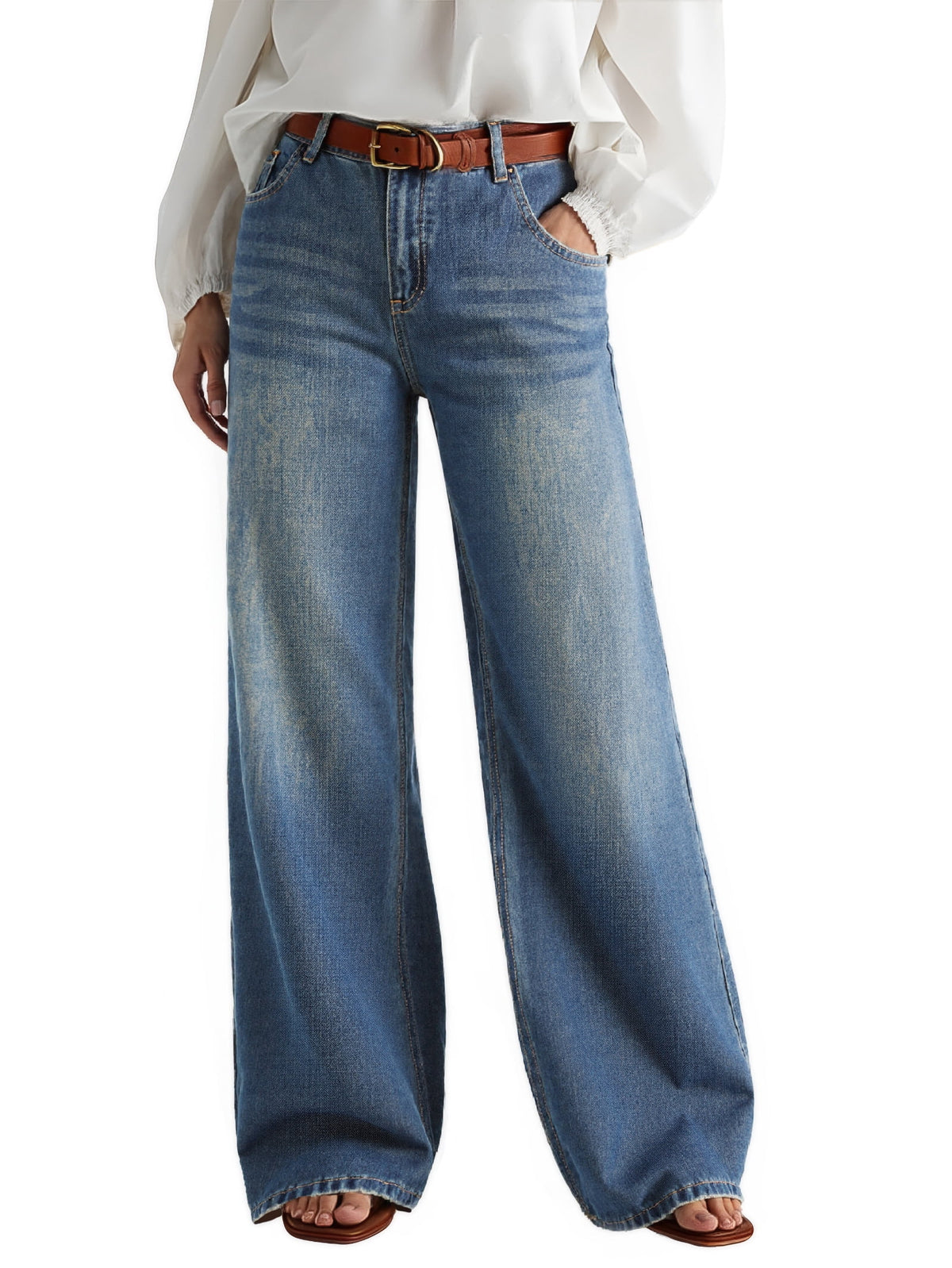 Women's Y2K Boyfriend Denim Pants with Pockets